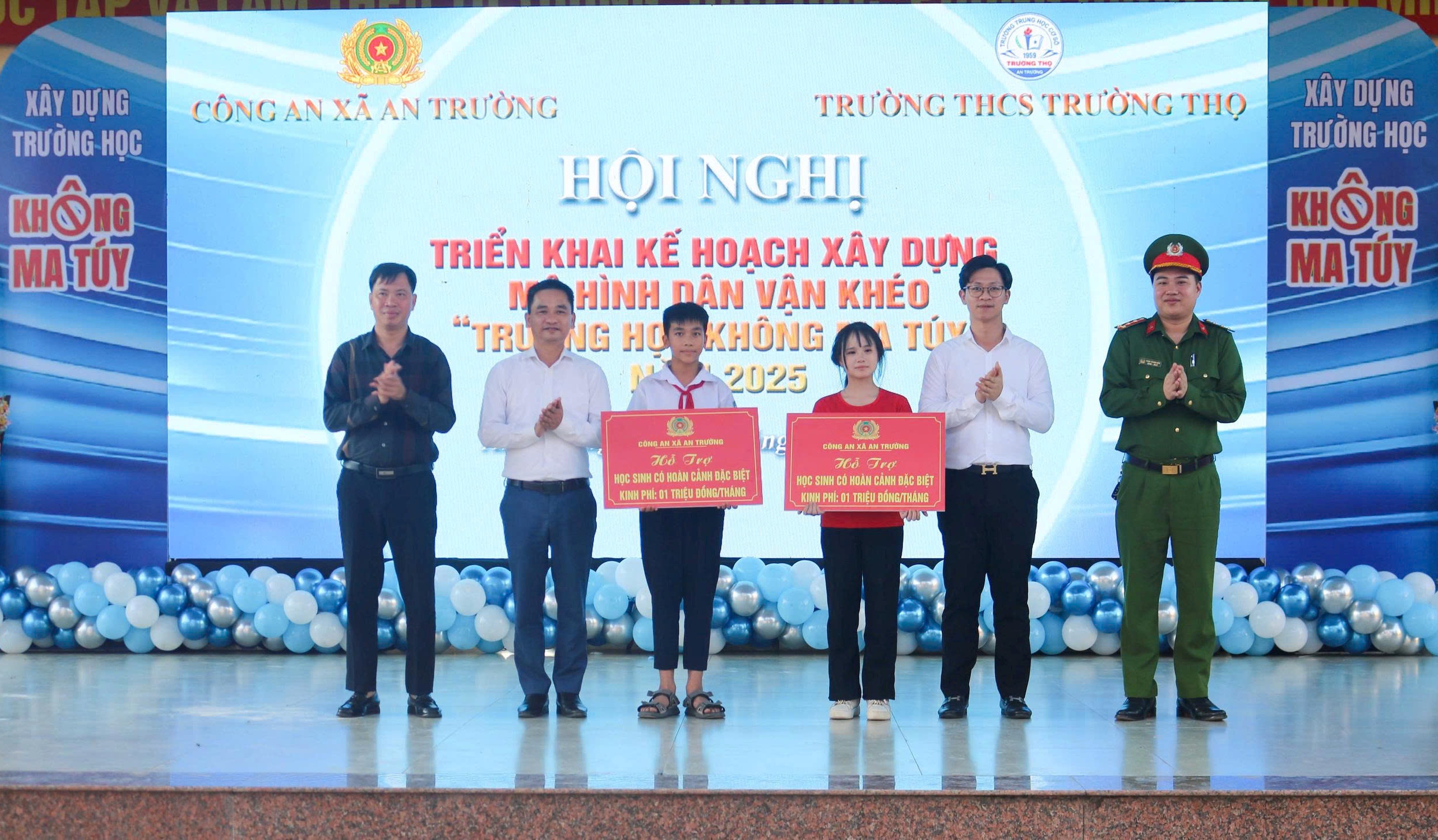 Công an xã An Trường: Triển khai mô hình dân vận khéo “Trường học không ma tuý” tại Trường THCS Trường Thọ